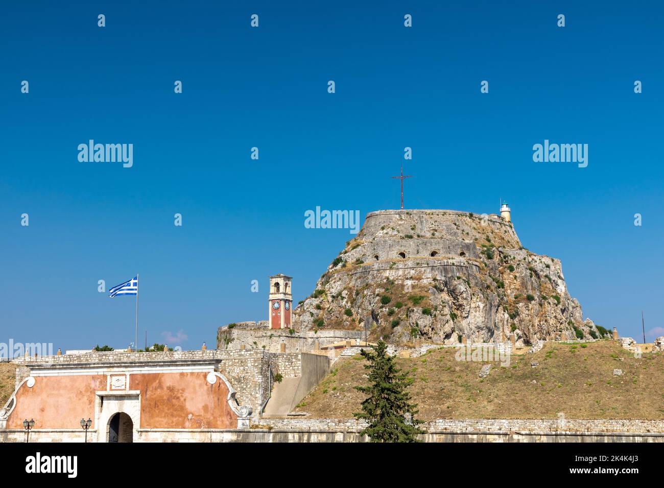 Alte Festung in Kerkyra, Korfu Stockfoto