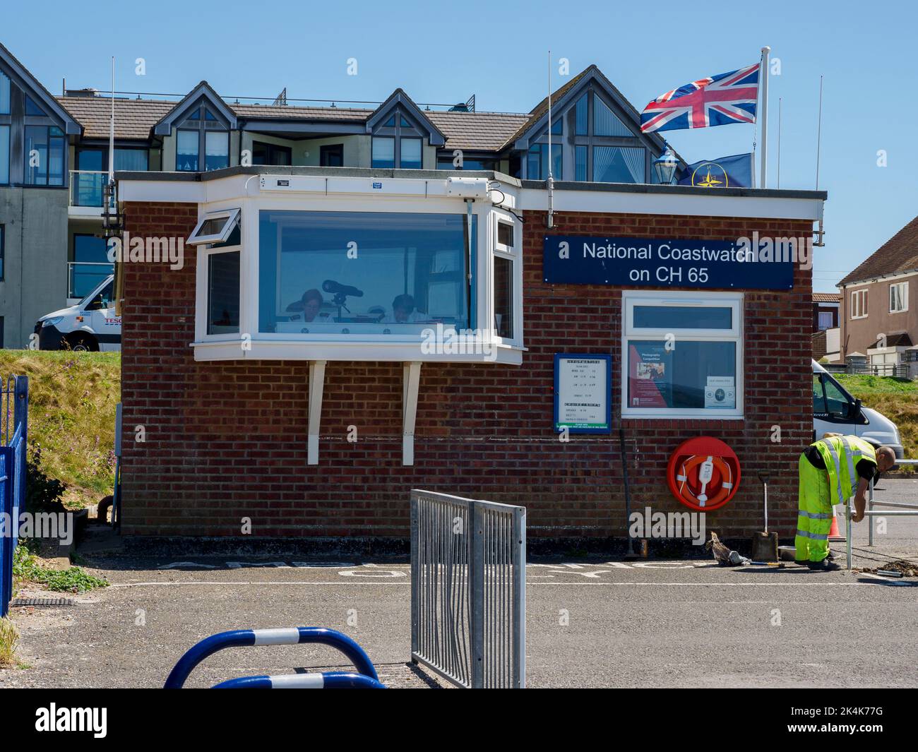Lee-on-the-Solent-Station der National Coastwatch Institution, Hampshire, Großbritannien Stockfoto