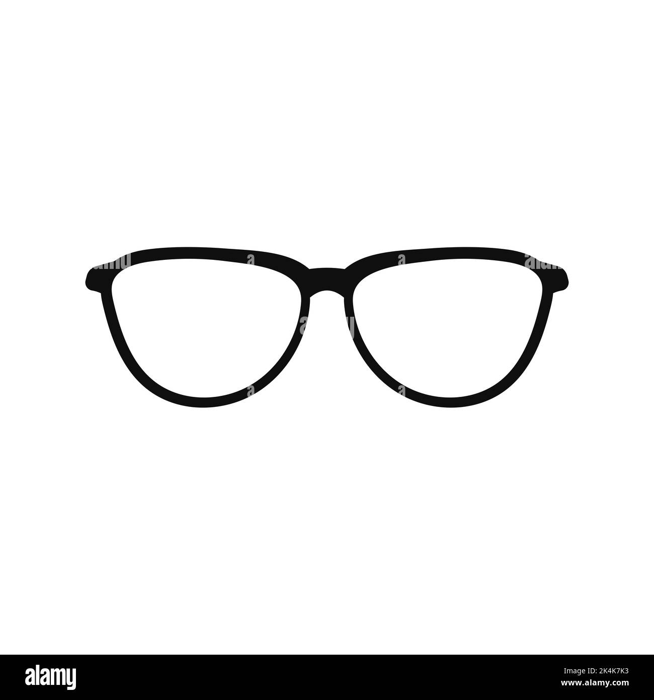 Dunkle Brille Fashion-Ikone. Elegante schwarze Sonnenschutzoptik Stock Vektor