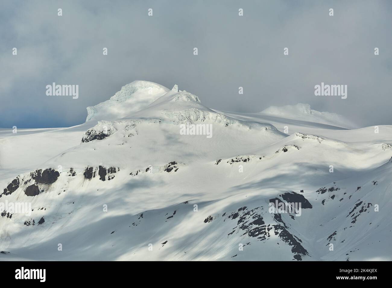 Vulkan Eyjafjallajokull Eis in Island Stockfoto