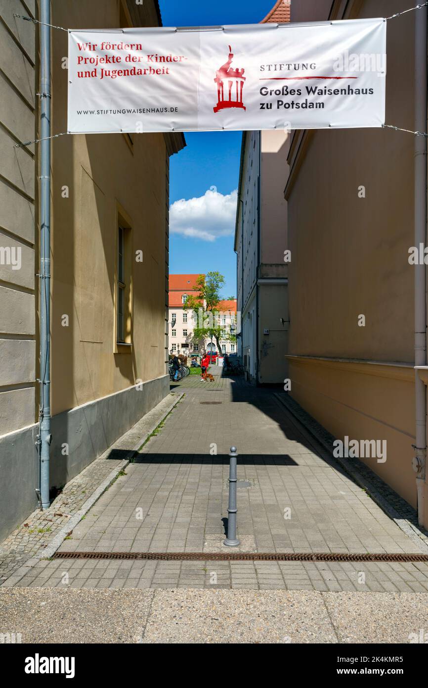 Stiftung für Großwaisenhaus in Potsdam im Gebäudekomplex des ‚ehemaligen Großwaisenhauses‘ Stockfoto