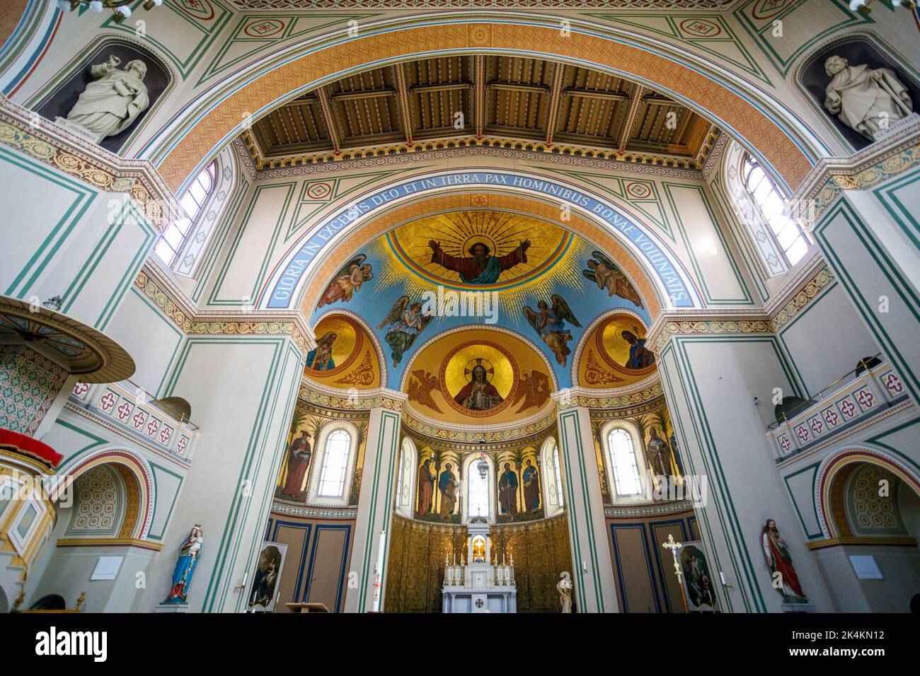 Peter-und-Paul-Kirche am Bassinplatz in Potsdam Stockfoto