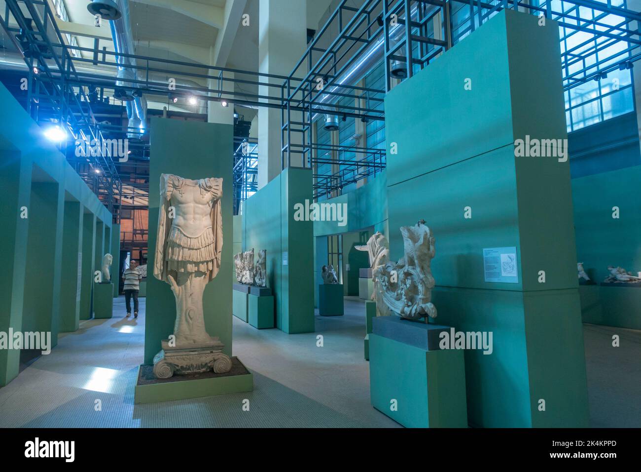 Rom, Italien - Inneneinrichtung des Centrale Montemartini Museums Stockfoto