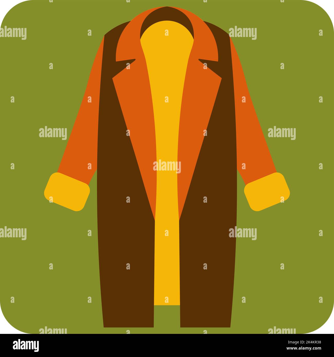 Herbstbraunes Fell, Illustration, Vektor auf weißem Hintergrund. Stock Vektor