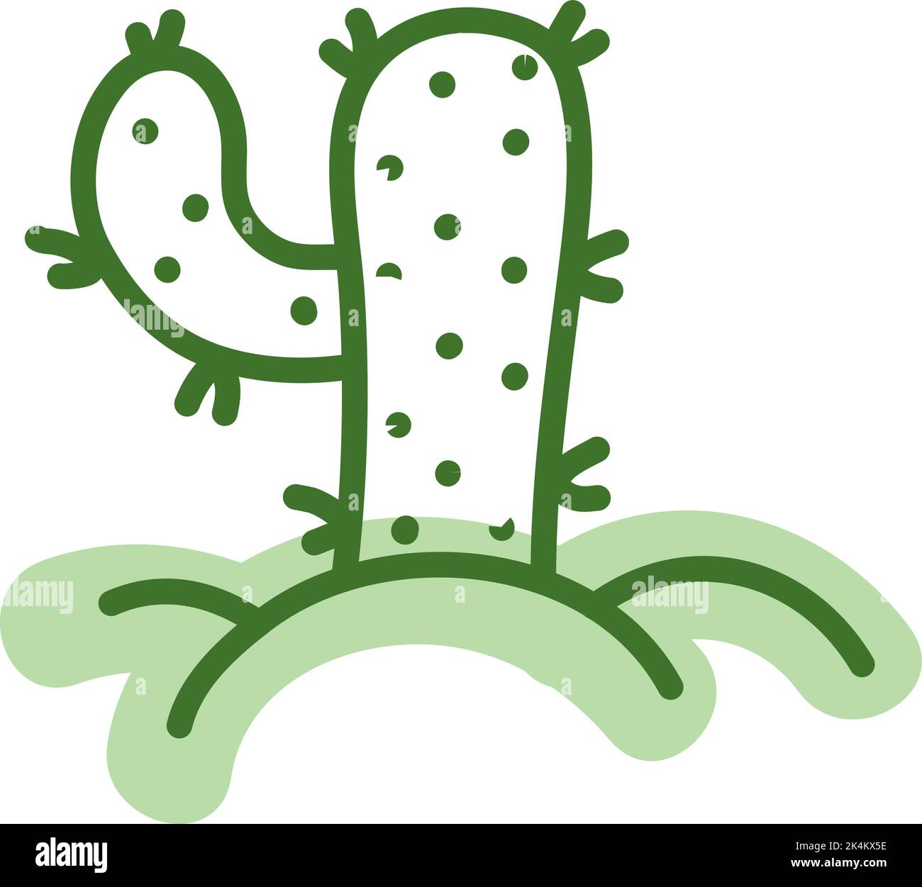 Saguaro Kaktus, Illustration, Vektor auf weißem Hintergrund. Stock Vektor