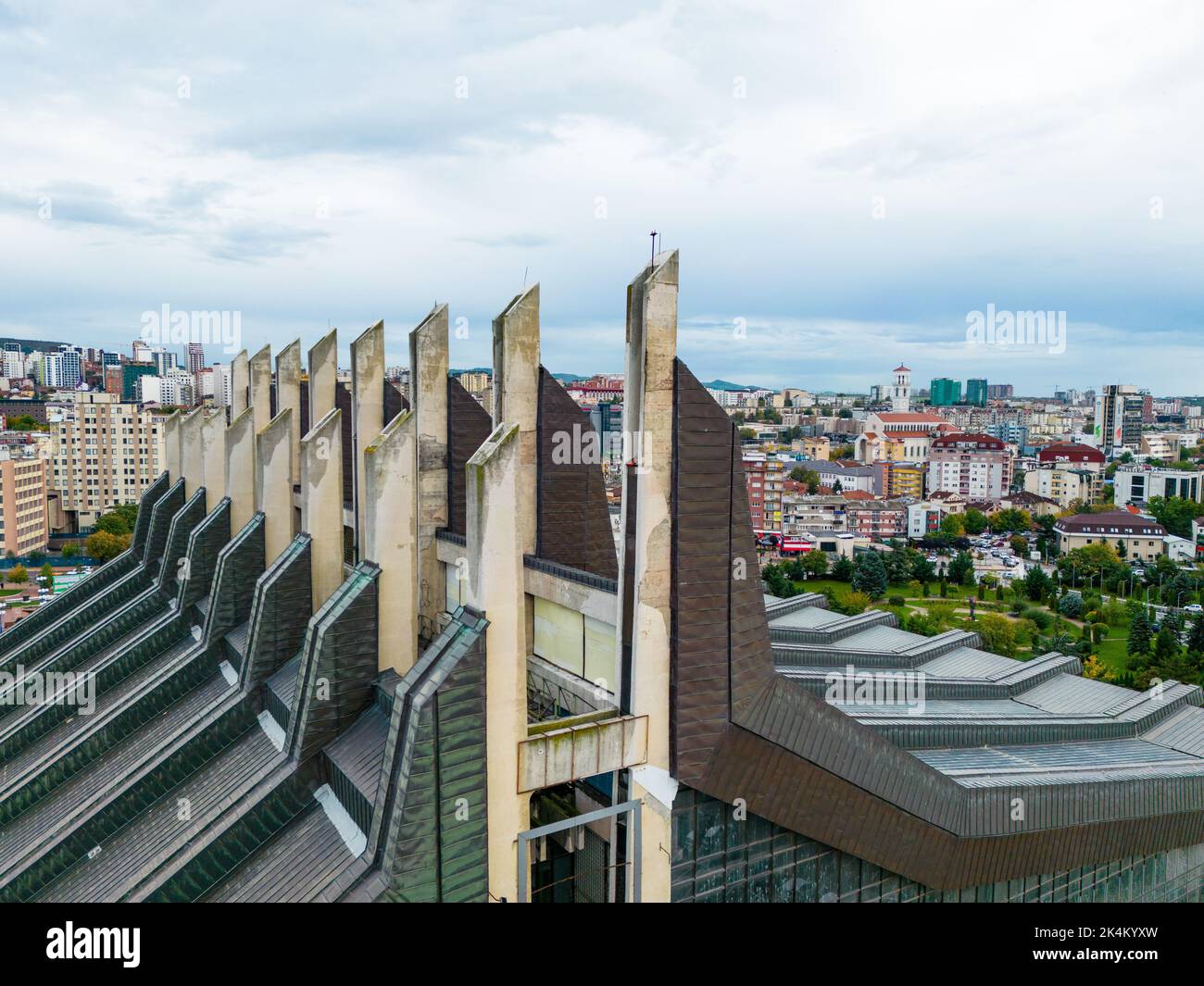 Pristina Modern Building Baustelle. Pristina Aerial View, Hauptstadt des Kosovo. Balkan. Europa. Stockfoto