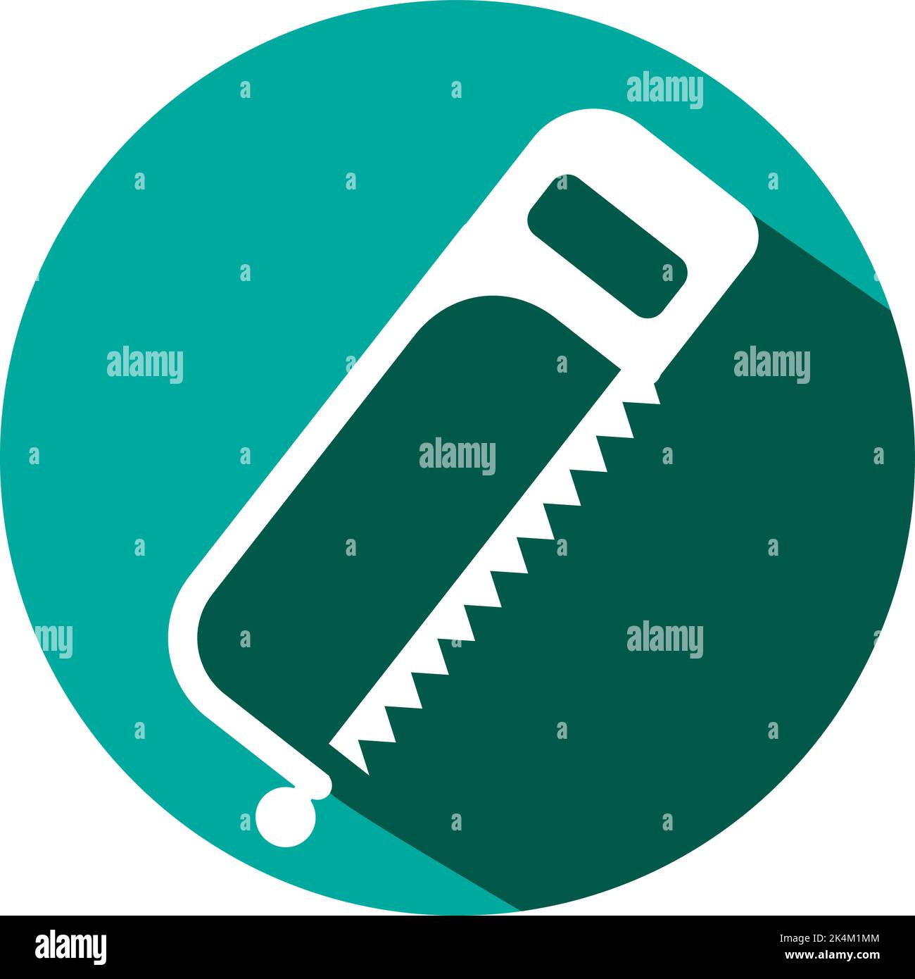 Bausäge, Illustration, Vektor auf weißem Hintergrund. Stock Vektor