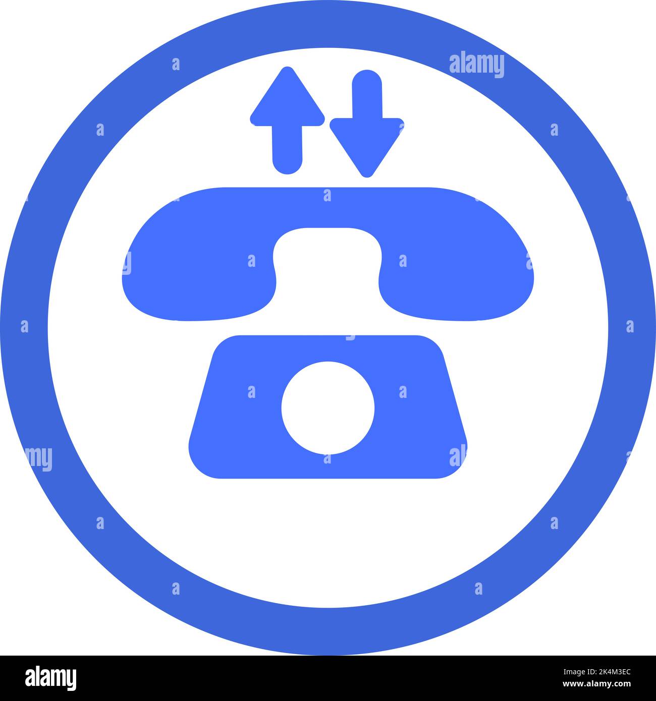Abgehender Telefonanruf, Illustration, Vektor auf weißem Hintergrund. Stock Vektor