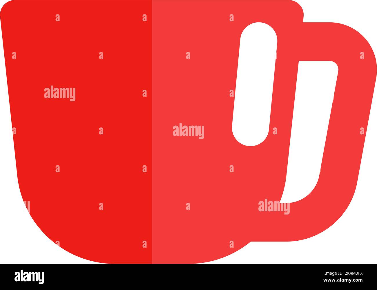 Orangefarbener Becher, Illustration, Vektor auf weißem Hintergrund. Stock Vektor