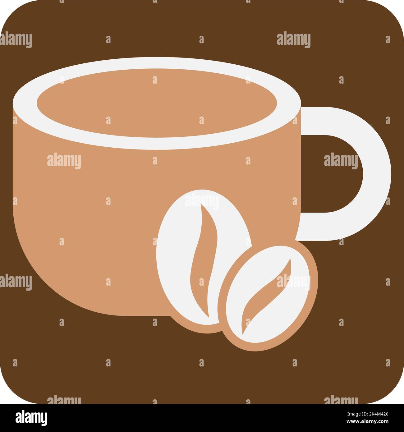 Kaffeebecher, Illustration, Vektor auf weißem Hintergrund. Stock Vektor
