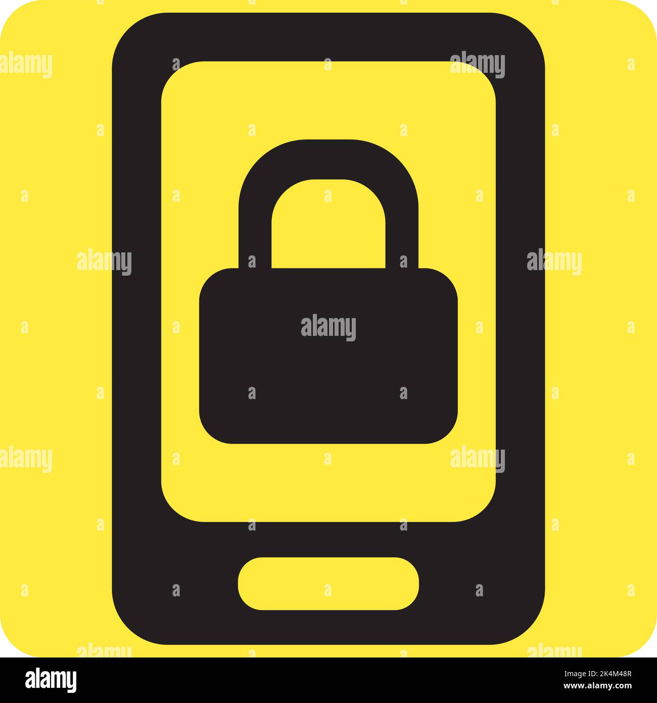 Gesperrter Telefonkontakt, Abbildung, Vektor auf weißem Hintergrund. Stock Vektor