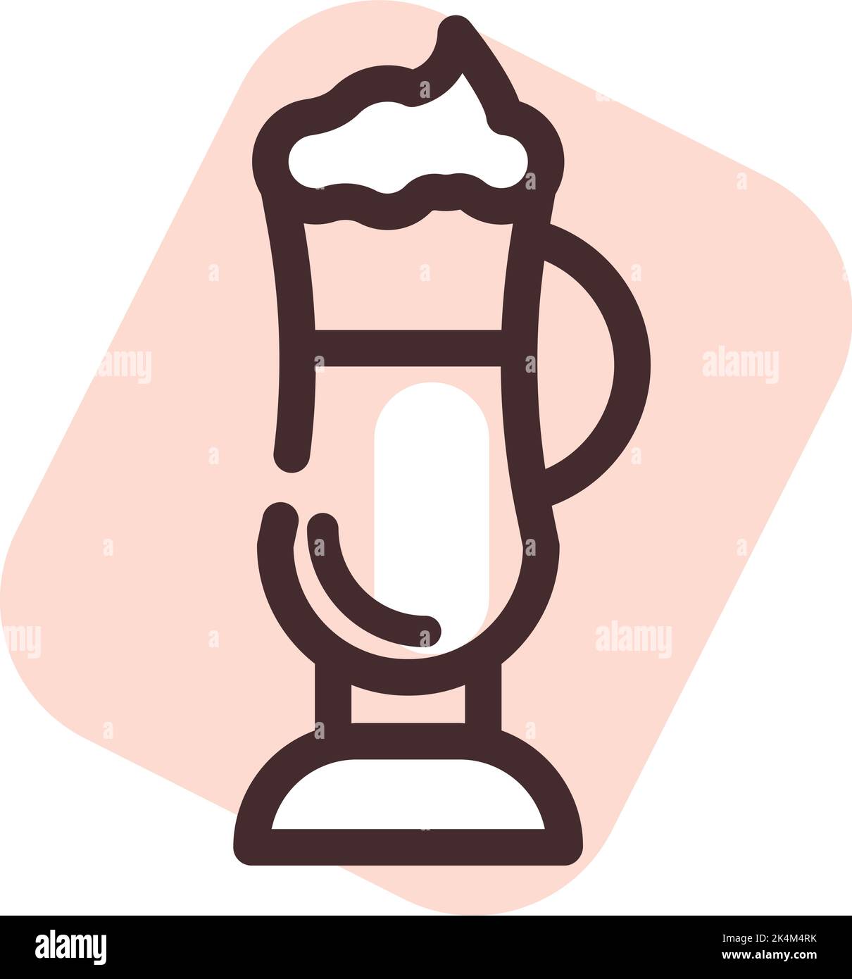 Heiße Schokolade, Illustration, Vektor auf weißem Hintergrund. Stock Vektor