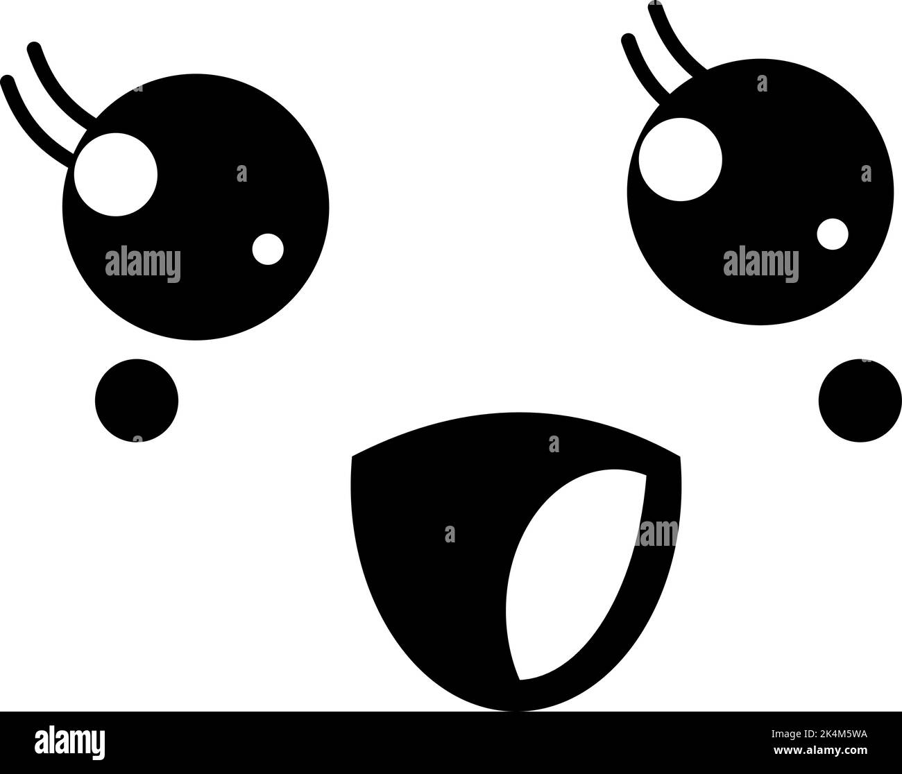 Joy Emoji, Illustration, Vektor auf weißem Hintergrund. Stock Vektor