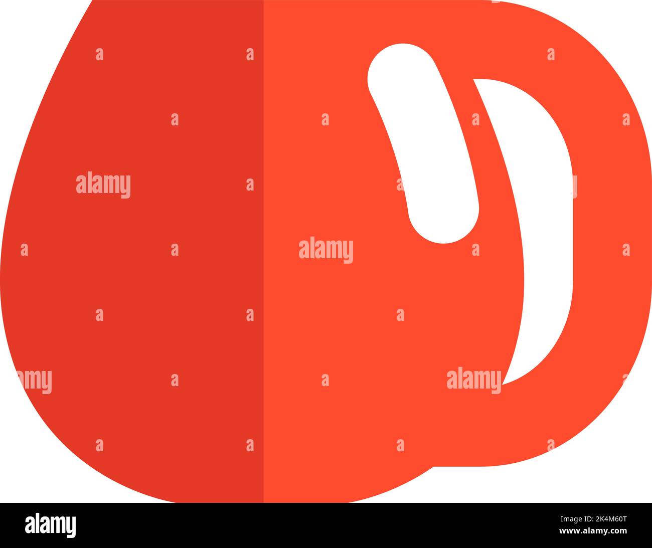 Leuchtend orangefarbener Becher, Illustration, Vektor auf weißem Hintergrund. Stock Vektor