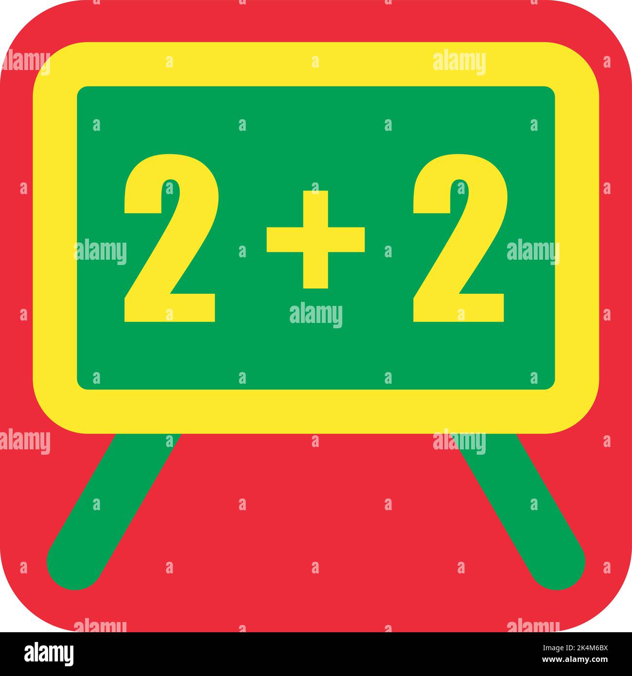 Tafel für Bildung, Illustration, Vektor auf weißem Hintergrund. Stock Vektor