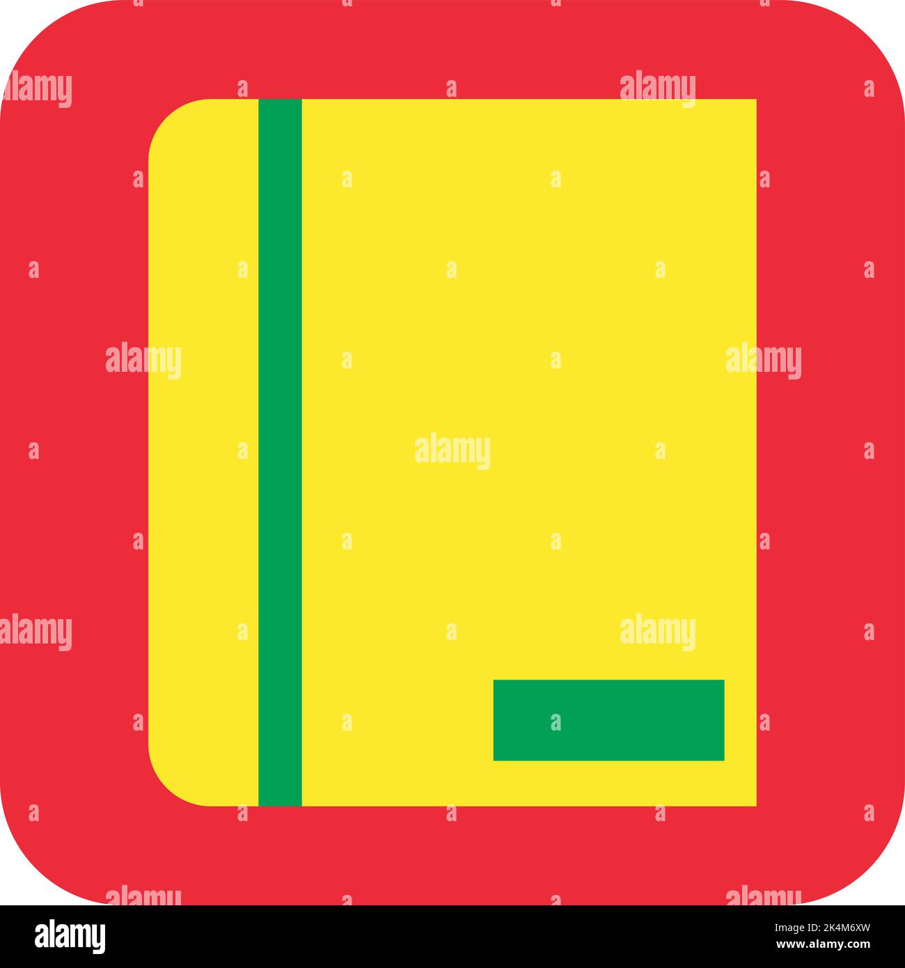 Notizbuch für den Bildungsbereich, Illustration, Vektor auf weißem Hintergrund. Stock Vektor