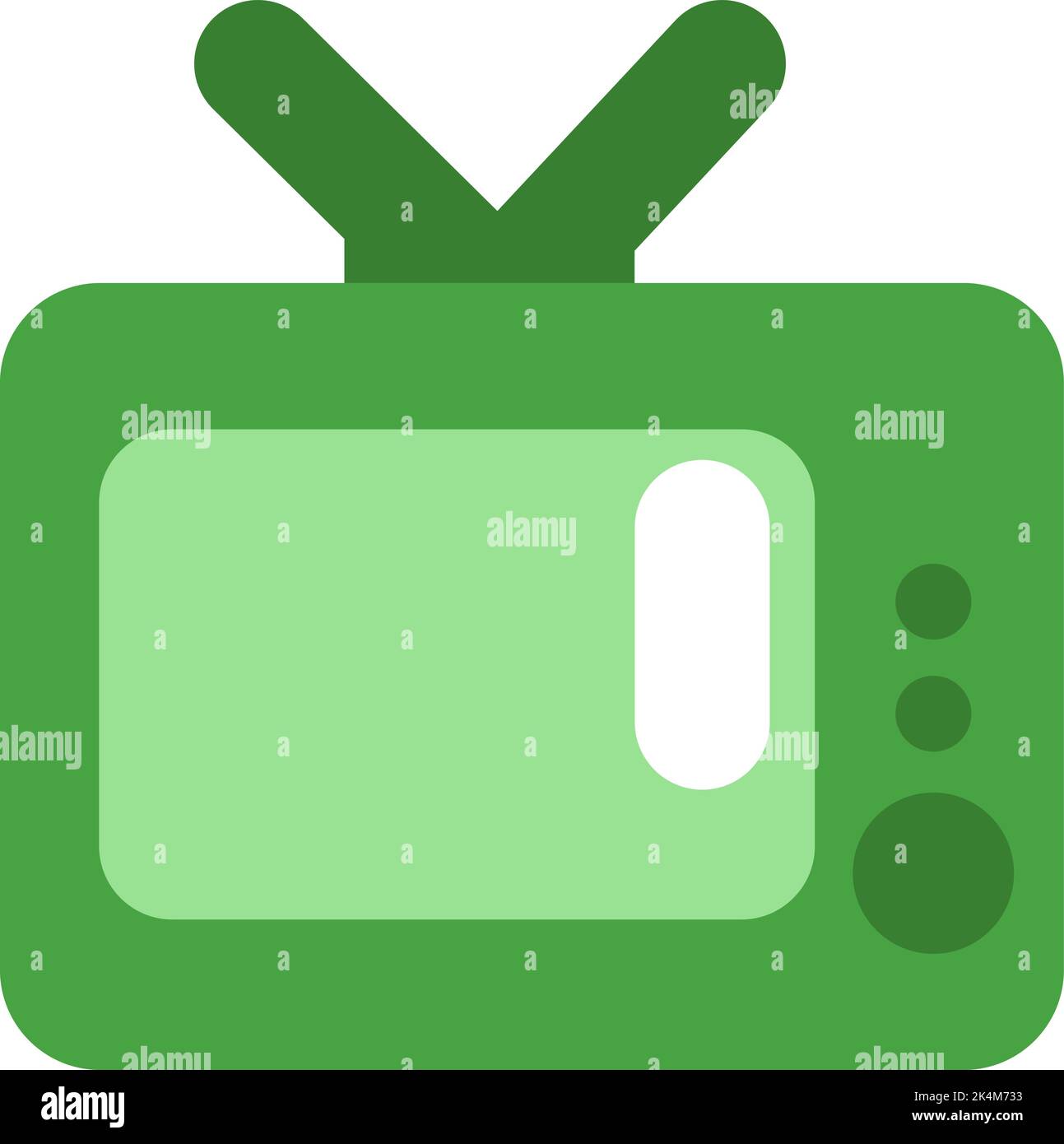 Elektronisches altes fernsehgerät, Illustration, Vektor auf weißem Hintergrund. Stock Vektor