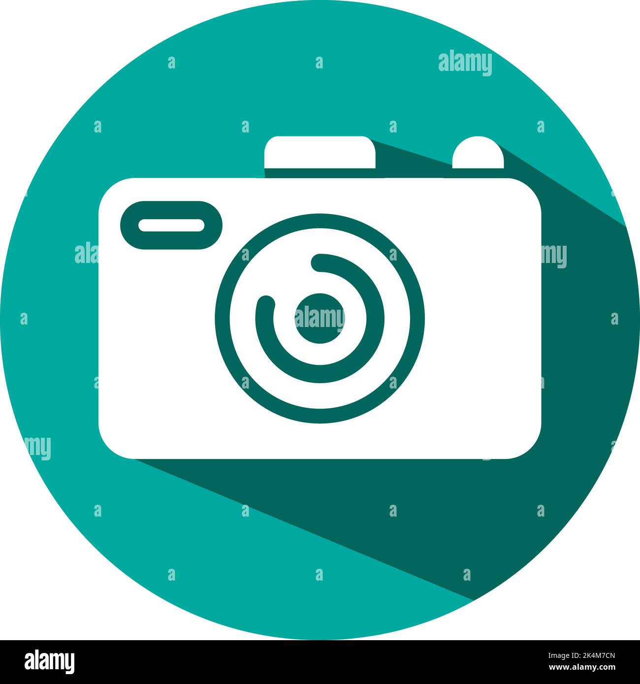 Weiße Fotokamera, Illustration, Vektor auf weißem Hintergrund. Stock Vektor