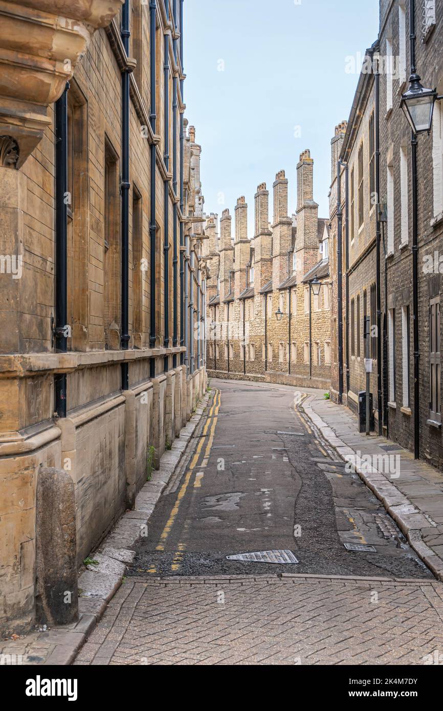 Typische Straße in Cambridge, England Stockfoto