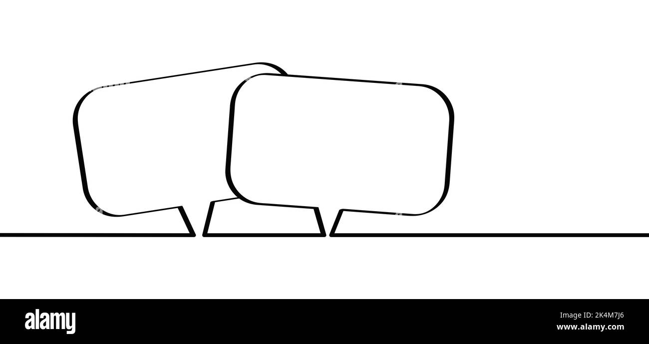 Cartoon, Comic leere Sprechblasen Linienmuster. Für Chat, mobile App, Meal Box und Social Media Nachrichtenkonzept. Sprechsymbol oder Piktogramm für Vektorblasendarstellung Stockfoto Cartoon, Comic leere Sprechblasen Linienmuster. Für Chat, mobile App, Meal Box und Social Media Nachrichtenkonzept. Sprechsymbol oder Piktogramm für Vektorblasendarstellung Stockfoto