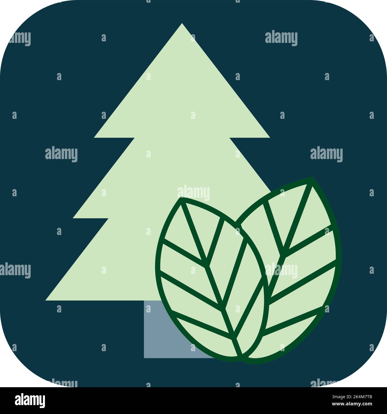 Winterbaum mit Blättern, Illustration, Vektor auf weißem Hintergrund. Stock Vektor