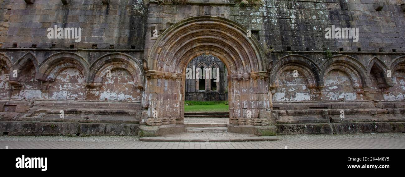 Fountains Abbey und Studley Royal Water Gardens Yorkshire Stockfoto