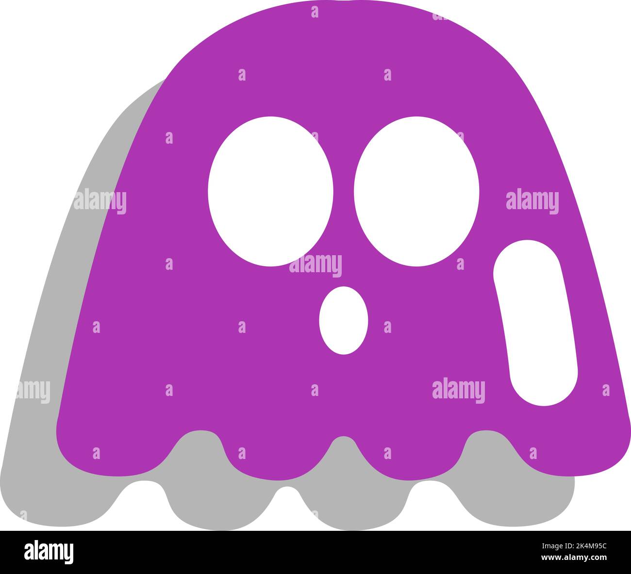 Lila halloween Geist, Illustration, Vektor auf weißem Hintergrund. Stock Vektor