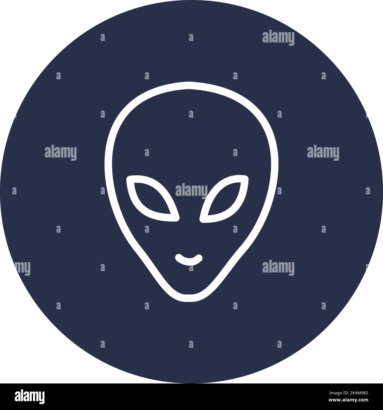 Alien from Space, Illustration, Vektor auf weißem Hintergrund. Stock Vektor