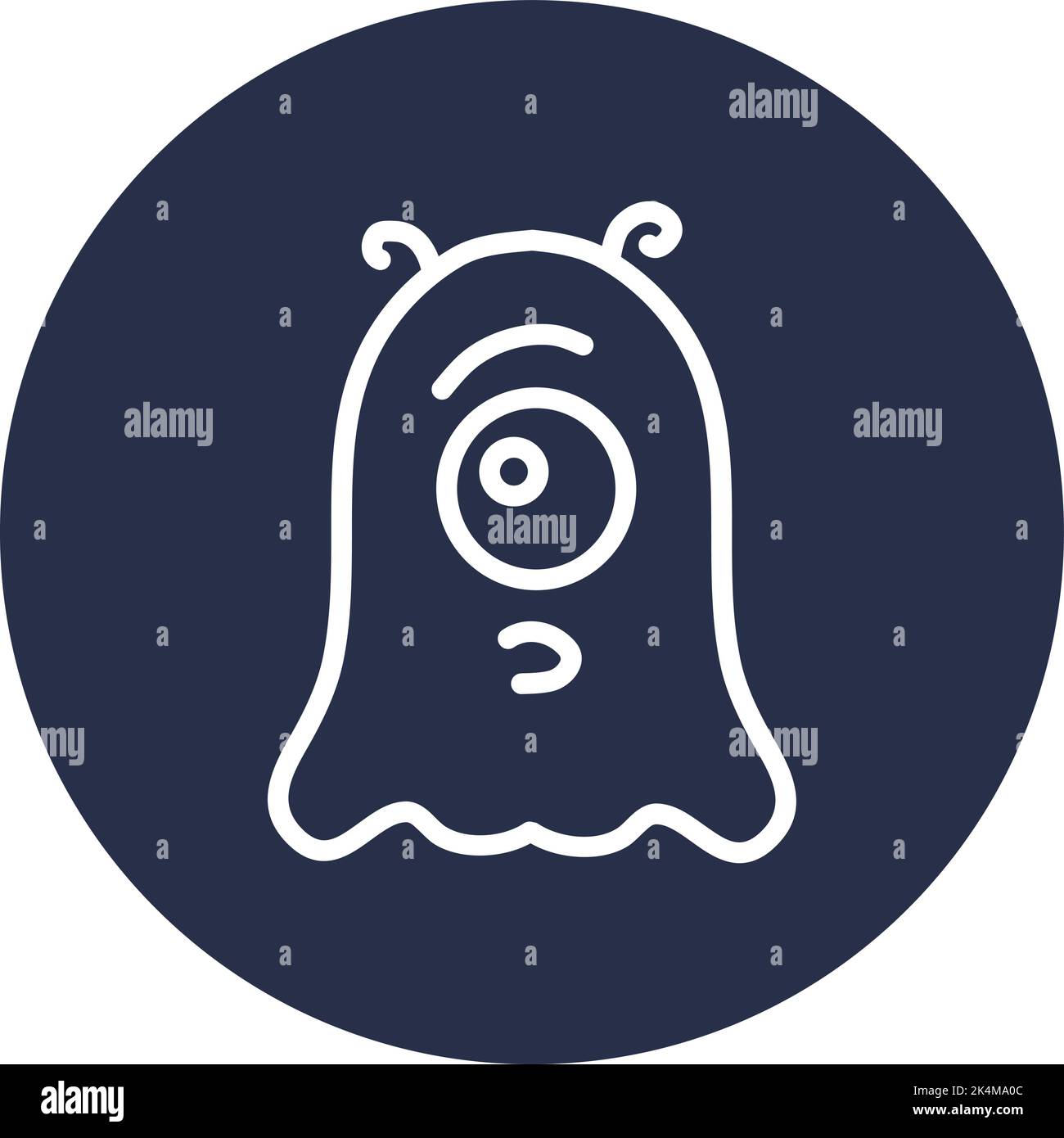 Seltsame kleine Alien, Illustration, Vektor auf weißem Hintergrund. Stock Vektor