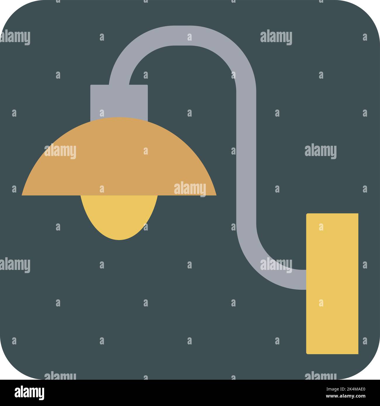 Wandleuchte, Illustration, Vektor auf weißem Hintergrund. Stock Vektor