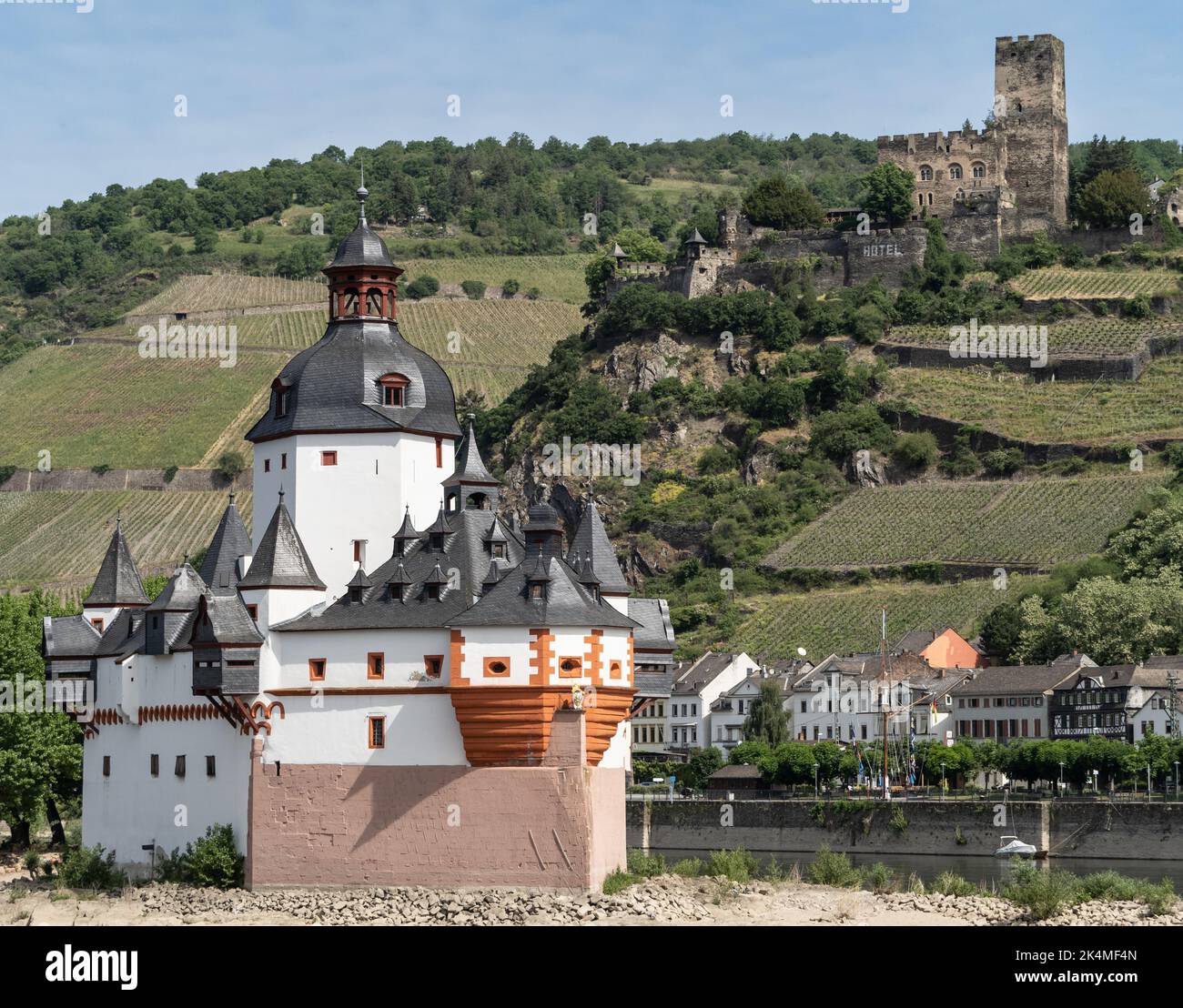 Pfalzgrafenstein Mautburg auf der Insel Pfalz, Rhein bei Kaub, Deutschland Stockfoto