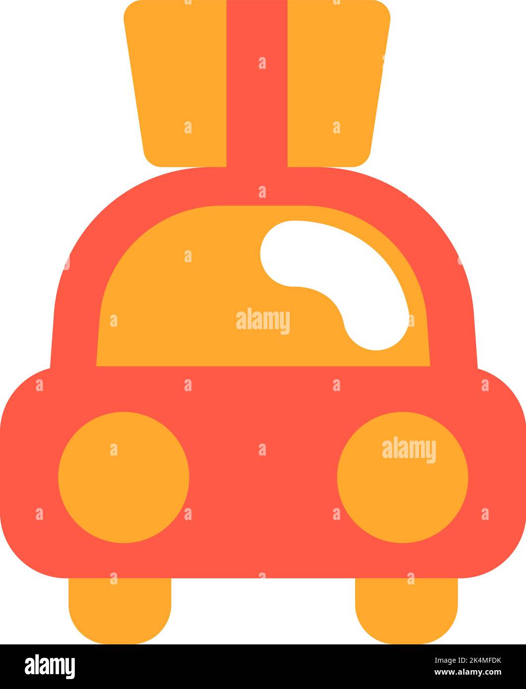 Logistikwagen, Illustration, Vektor auf weißem Hintergrund. Stock Vektor