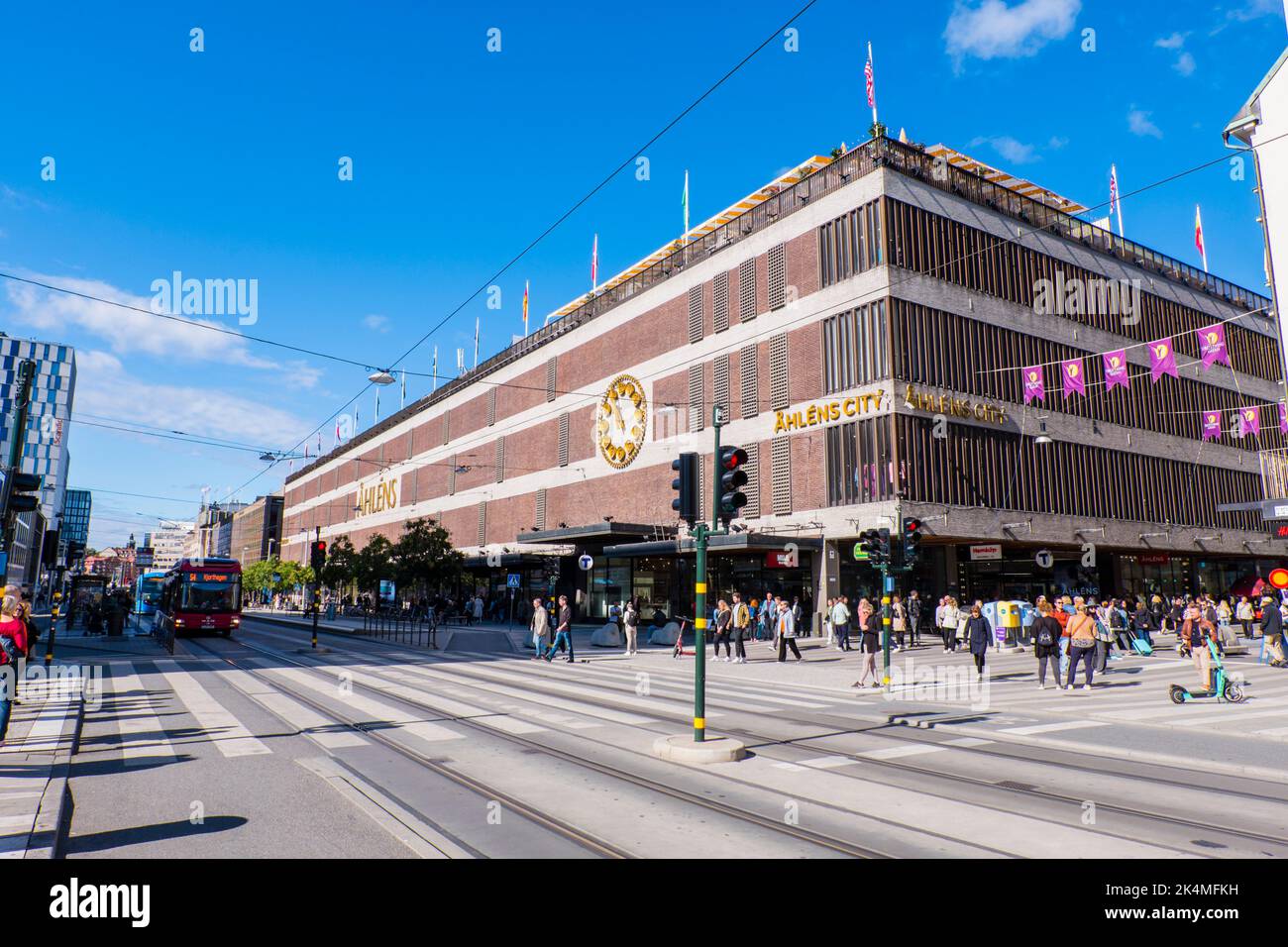 Kaufhaus Åhlens City, Klarabergsgatan, Norrmalm, Stockholm, Schweden Stockfoto