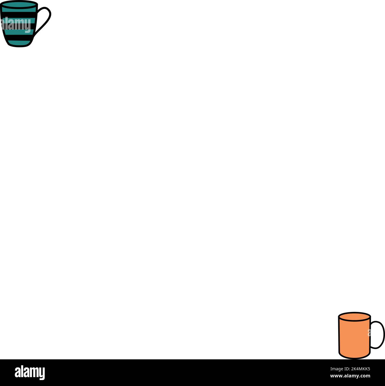 Orangefarbener Becher, Illustration, Vektor auf weißem Hintergrund. Stock Vektor