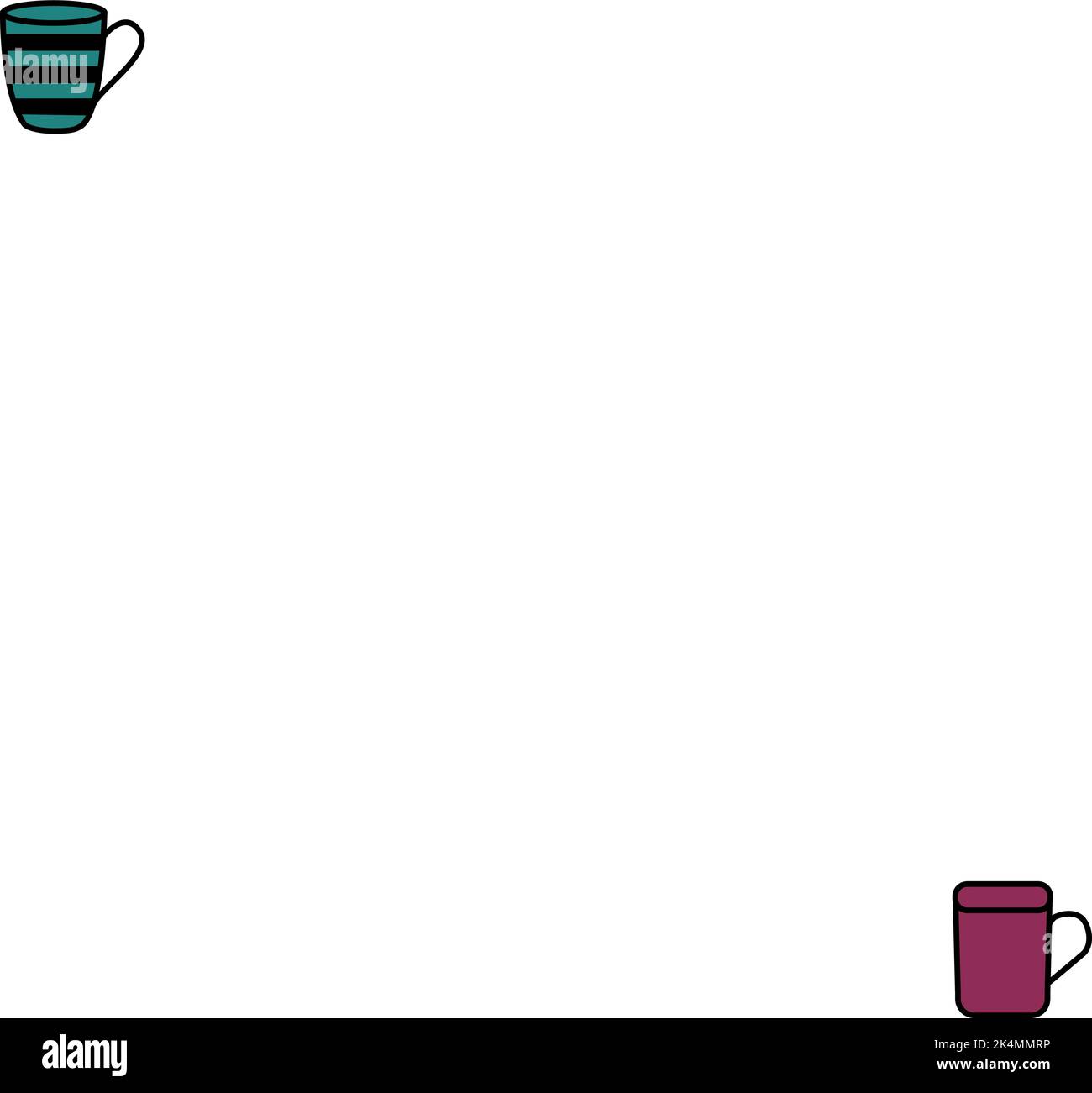 Lila Becher, Illustration, Vektor auf weißem Hintergrund. Stock Vektor