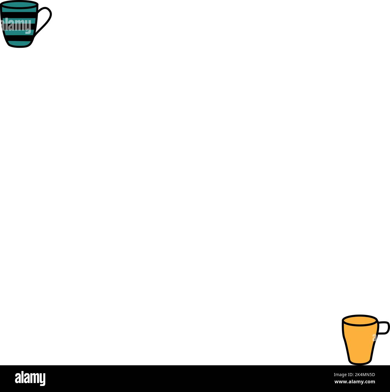 Gelbe Tasse, Illustration, Vektor auf weißem Hintergrund. Stock Vektor