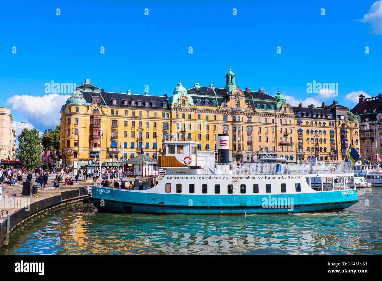 Nybroplan, Nybrokajen, Stockholm, Schweden Stockfoto