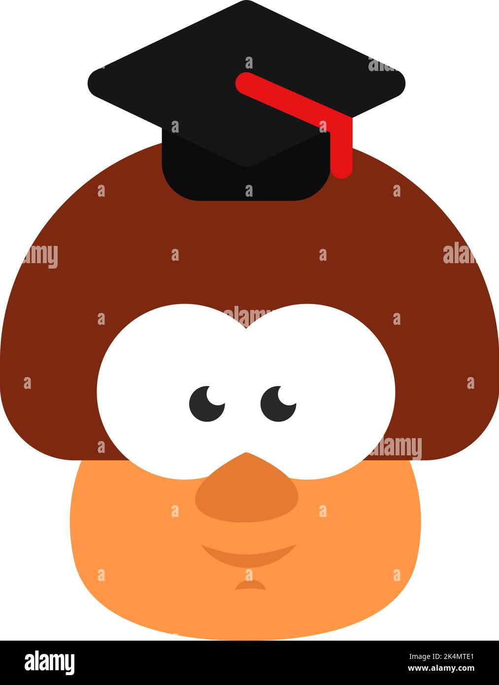 Wissenschaftler Pilz,, Illustration, Vektor auf weißem Hintergrund. Stock Vektor