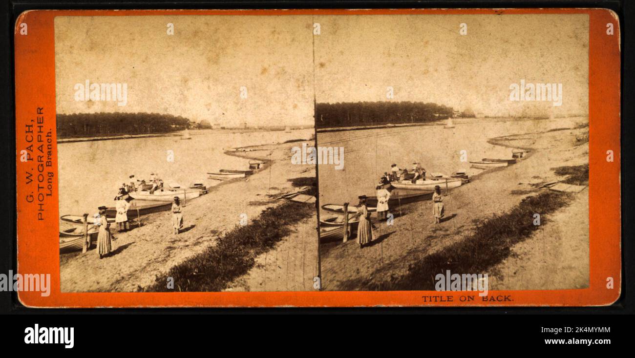 Wesley Lake. Pach, G. W. (Gustavus W.) (1845-1904) (Fotograf). Robert N. Dennis Sammlung stereoskopischer Ansichten Vereinigte Staaten von Amerika New Jersey Stockfoto