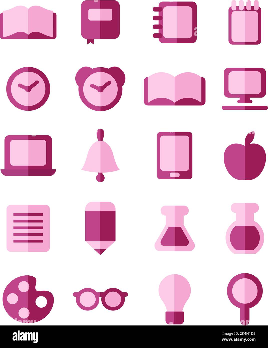 Schulbildung, Illustration, Vektor auf weißem Hintergrund. Stock Vektor