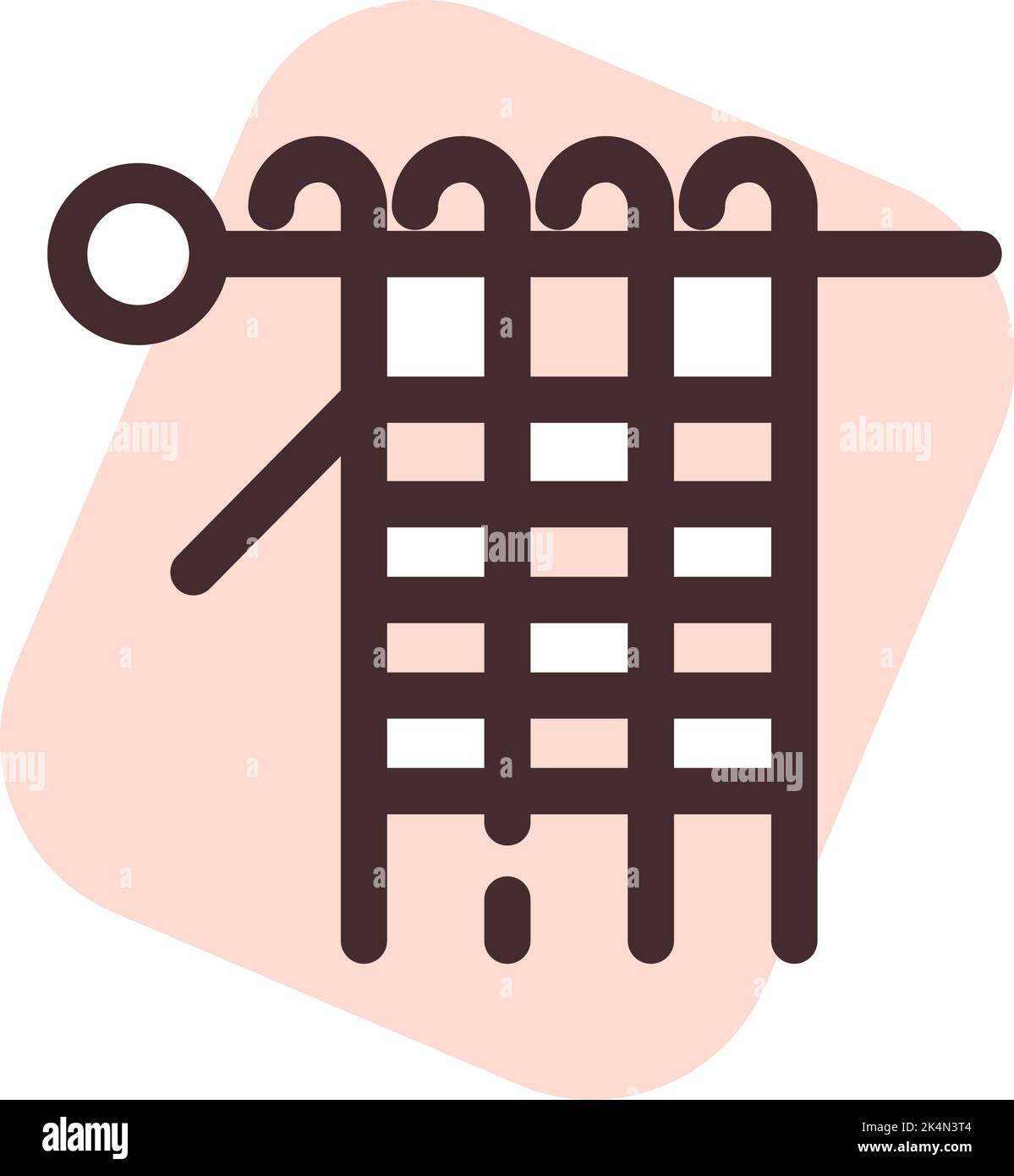 Stoff Textil, Illustration, Vektor auf weißem Hintergrund. Stock Vektor