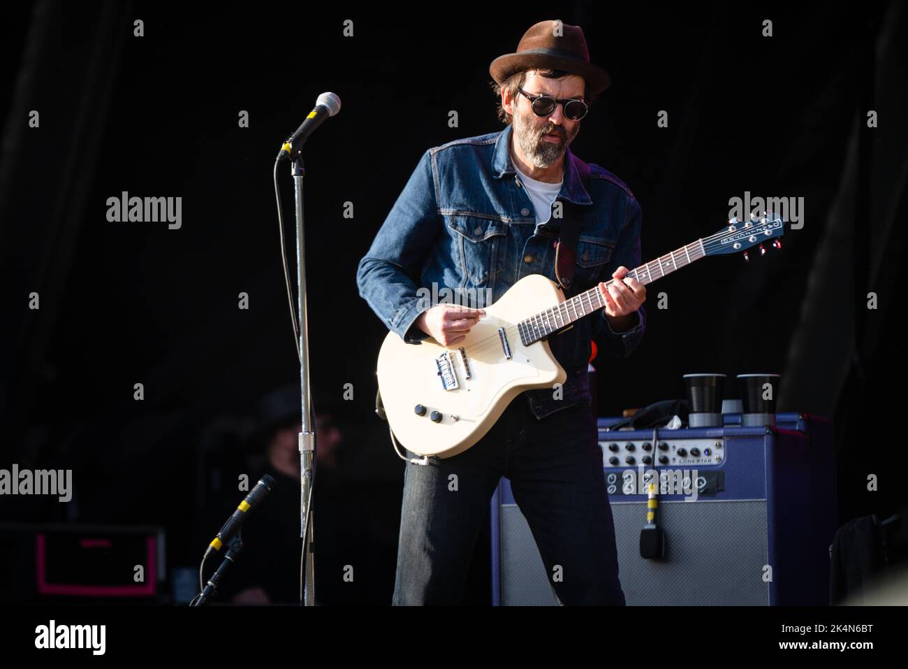 AELS CONCERT 2019: Mark Everett (Mr.E) of Aels spielt die Mountain Stage beim Green man Festival 2019 in Brecon, Wales, Großbritannien. Foto: Rob Watkins Stockfoto