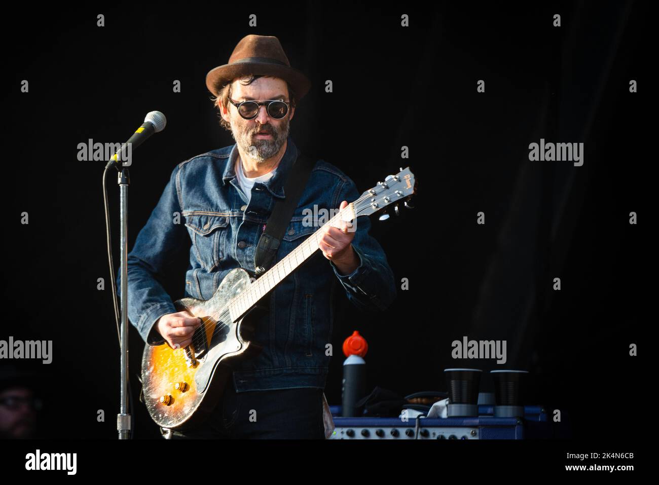 AELS CONCERT 2019: Mark Everett (Mr.E) of Aels spielt die Mountain Stage beim Green man Festival 2019 in Brecon, Wales, Großbritannien. Foto: Rob Watkins Stockfoto