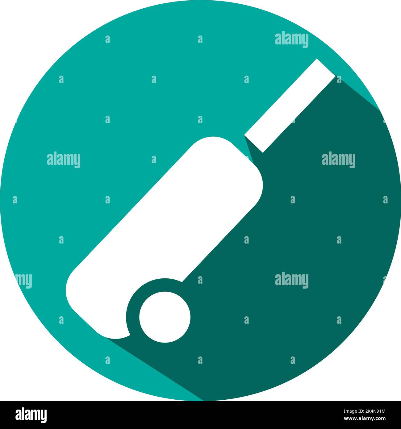 Cricket Sport, Illustration, Vektor auf weißem Hintergrund. Stock Vektor