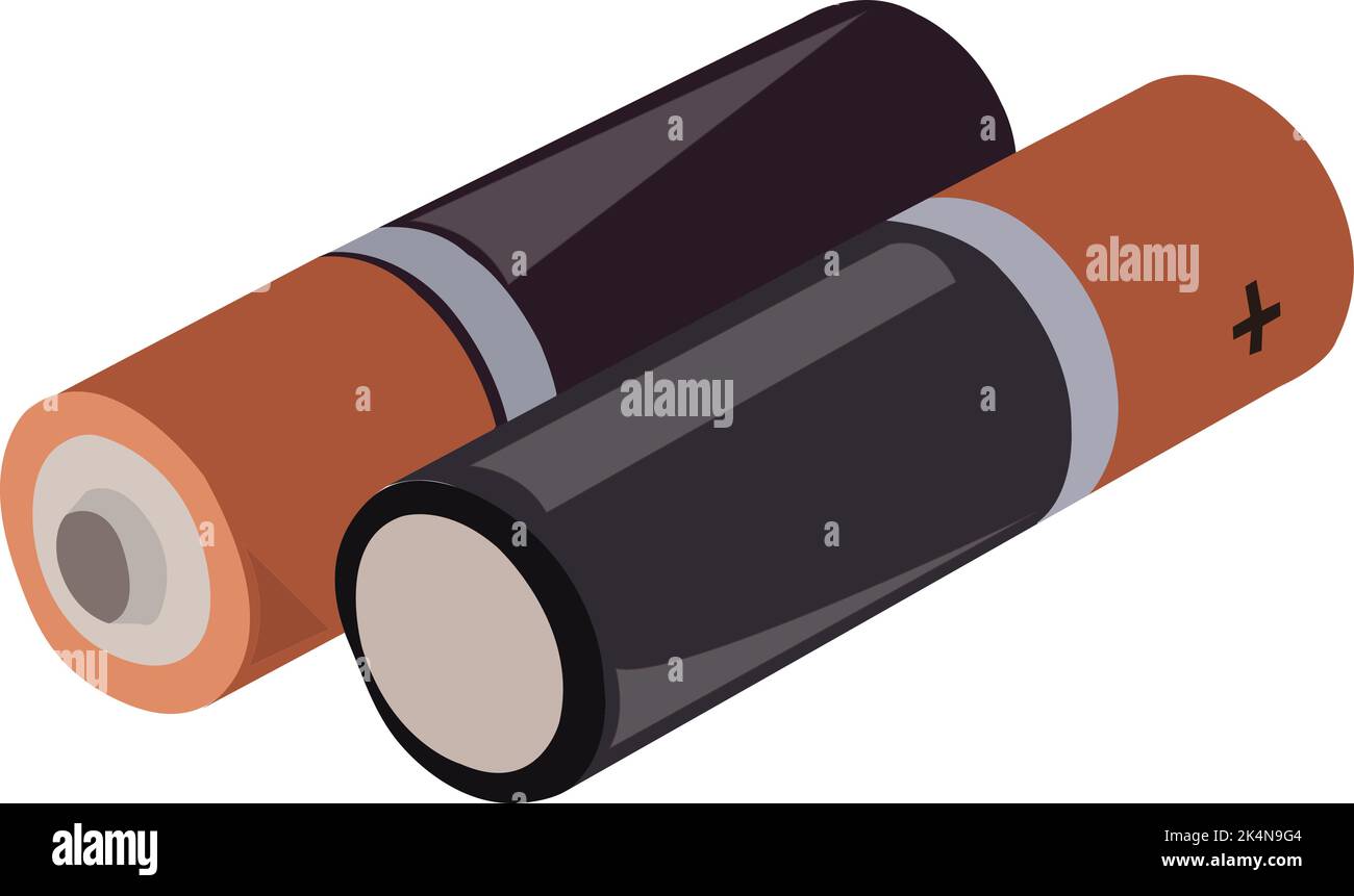 AAA-Batterie, Abbildung, Vektor auf weißem Hintergrund. Stock Vektor