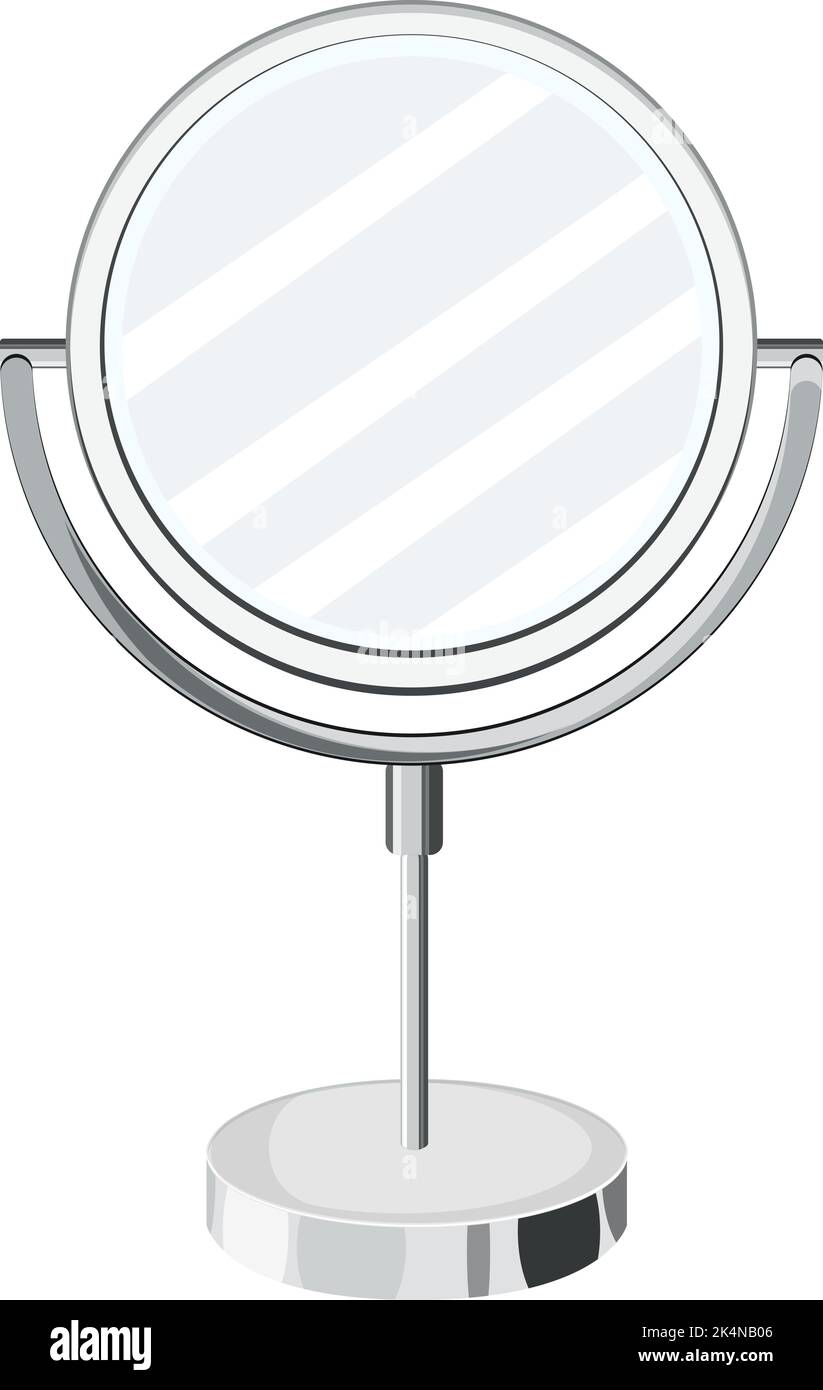 Schminkspiegel, Illustration, Vektor auf weißem Hintergrund. Stock Vektor