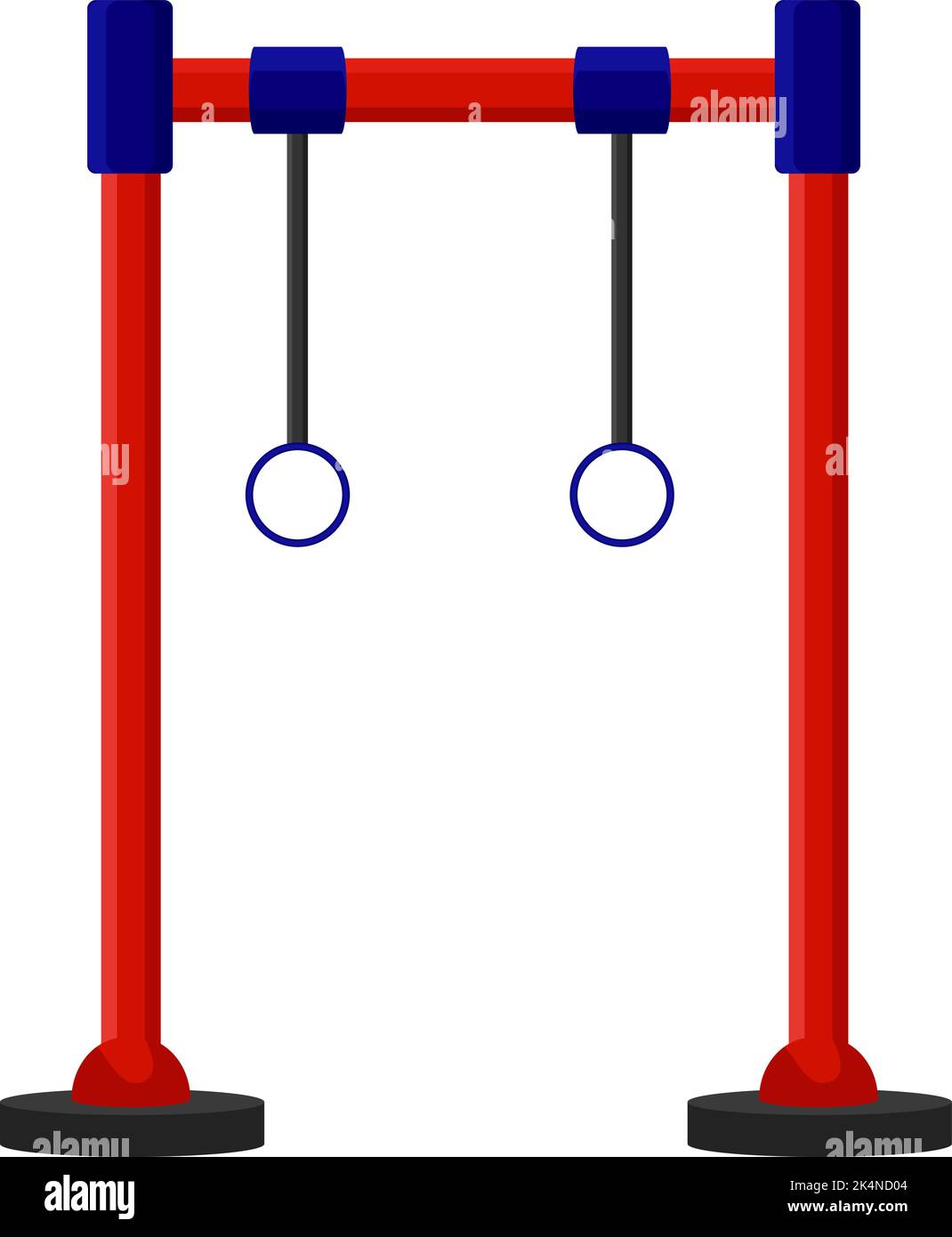 Monkey Bars Übung, Illustration, Vektor auf weißem Hintergrund. Stock Vektor