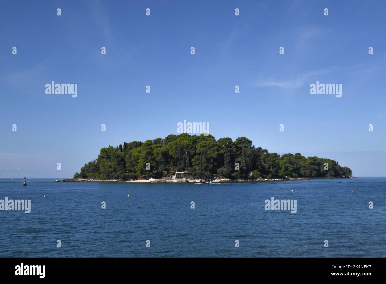 Insel der Hl. Katharina (Otok Sveta Katarina), Rovinj, Kroatien Stockfoto