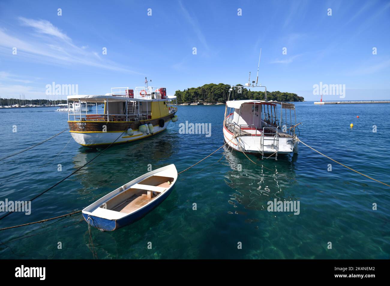 Insel der Hl. Katharina (Otok Sveta Katarina), Rovinj, Kroatien Stockfoto