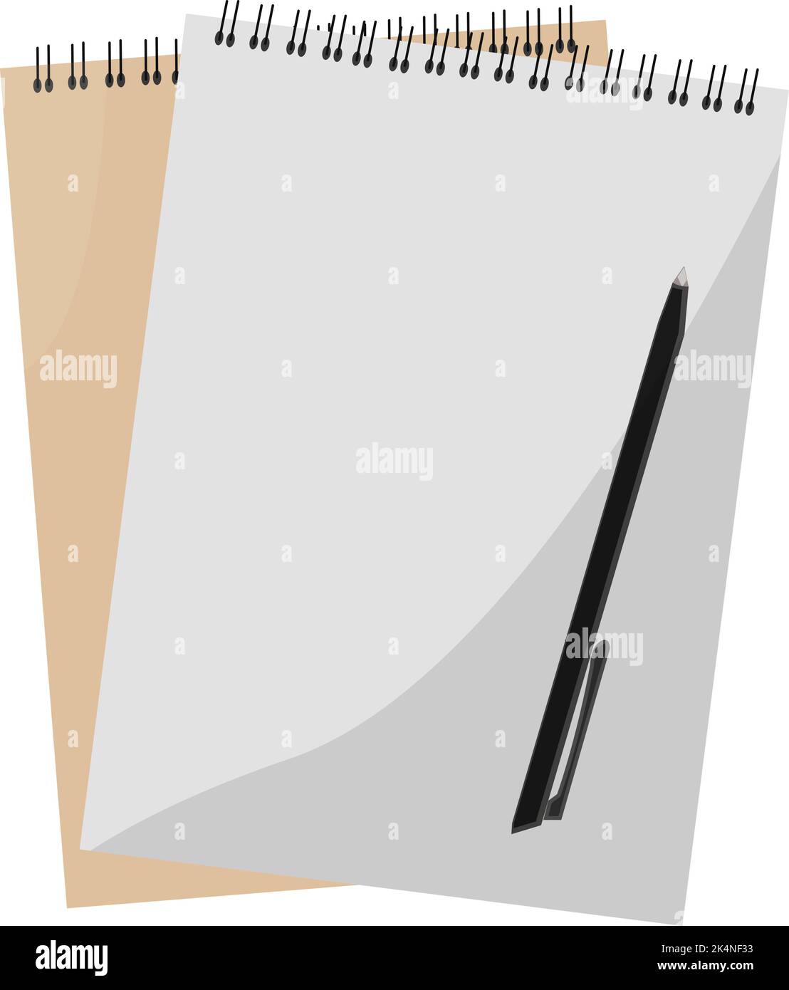 Schulpapiere, Illustration, Vektor auf weißem Hintergrund. Stock Vektor